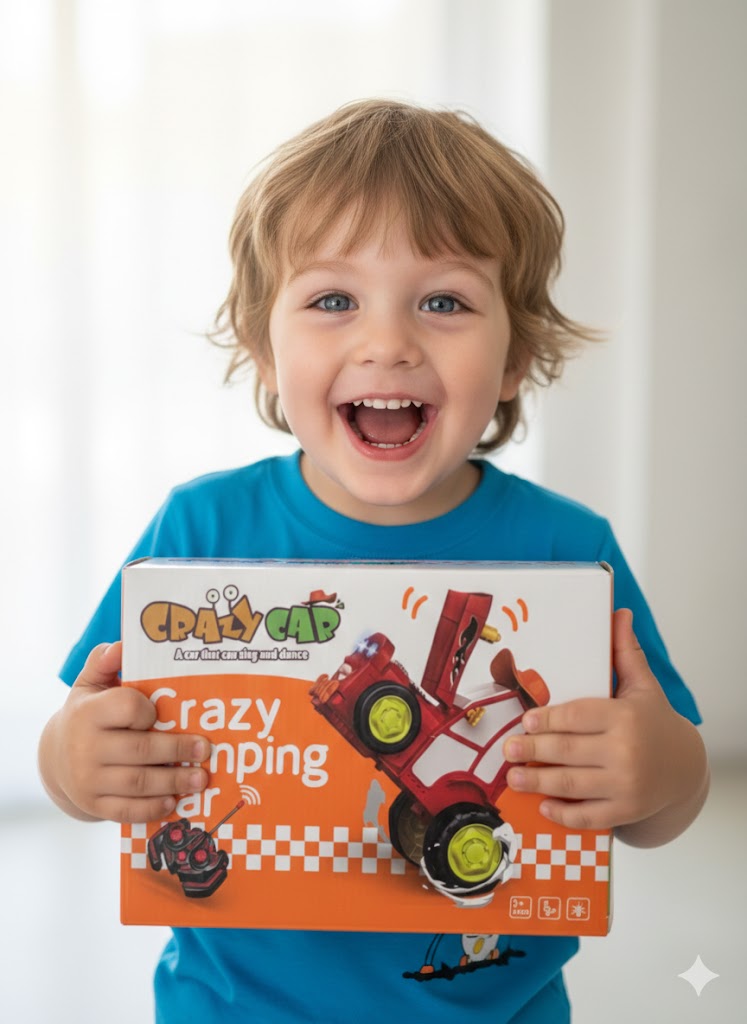 CRAZY JUMPING TRACTOR Z MUZYKĄ SKACZĄCY I TAŃCZĄCY TRAKTOR 3+ | CZERWONY