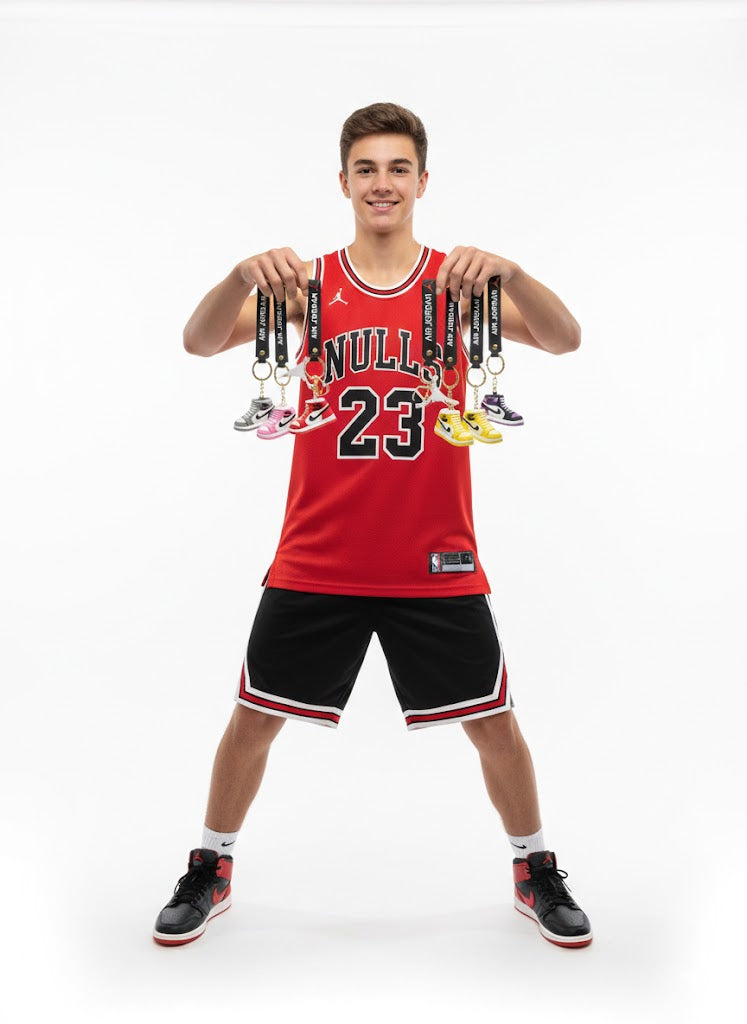 BRELOK AIR JORDAN MINI SNEAKER 3D + PASEK, AKCESORIUM, KOSZYKÓWKA, SPORT