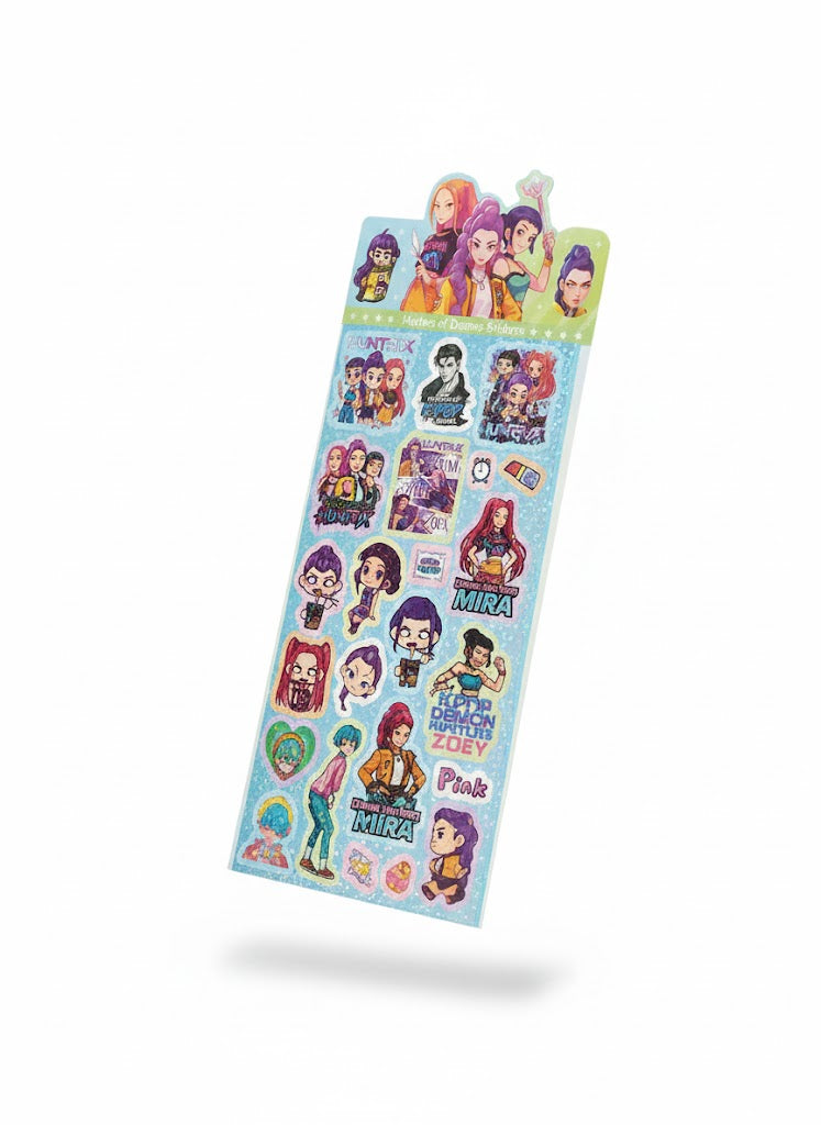 NAKLEJKI „ŁOWCY DEMONÓW” ZESTAW 2w1 RUMI MIRA ZOEY