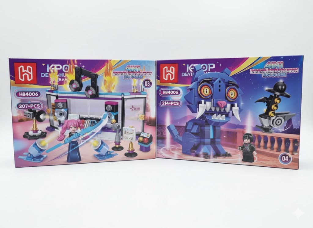 ZESTAW KONSTRUKCYJNY 4W1 KLOCKI K-POP DEMON HUNTERS 815 ELEMENTÓW