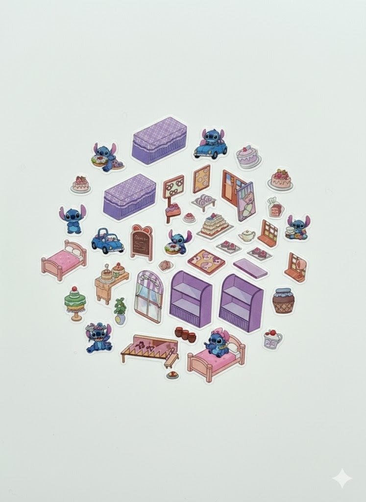 ALBUM Z NAKLEJKAMI WYKLEJANKA ANTYSTRESOWA 3D ROOMBOX STICKERS