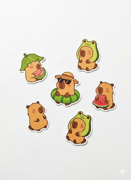CAPYBARA STICKER BOOK – KREATYWNA TOREBKA-ALBUM Z NAKLEJKAMI
