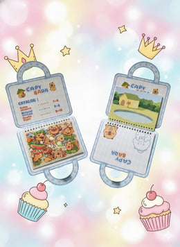 CAPYBARA STICKER BOOK – KREATYWNA TOREBKA-ALBUM Z NAKLEJKAMI