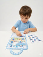 ALBUM Z NAKLEJKAMI W FORMIE TOREBKI – KREATYWNA ZABAWA DLA DZIECI (3 WARIANTY)